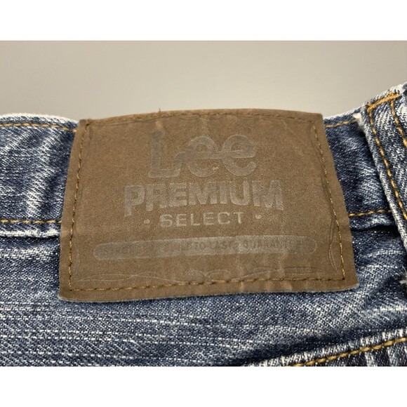 Lee Premium Select Relaxed Fit Straight Leg Work Jeans, Sz 31x24 Cut Off Raw Hem - Picture 13 of 16